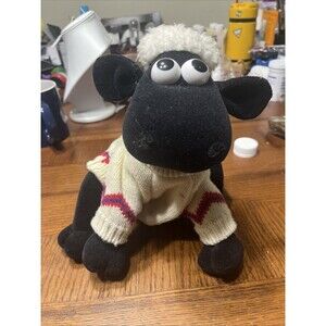 Shaun The Sheep Plush With Sweater 1989 Vintage Wallace And Gromit 10"